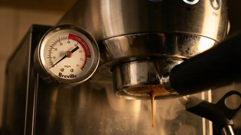 Scale showing reduced coffee dose with some grounds removed