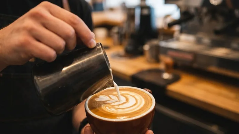 Properly textured microfoam allowing for detailed latte art creation