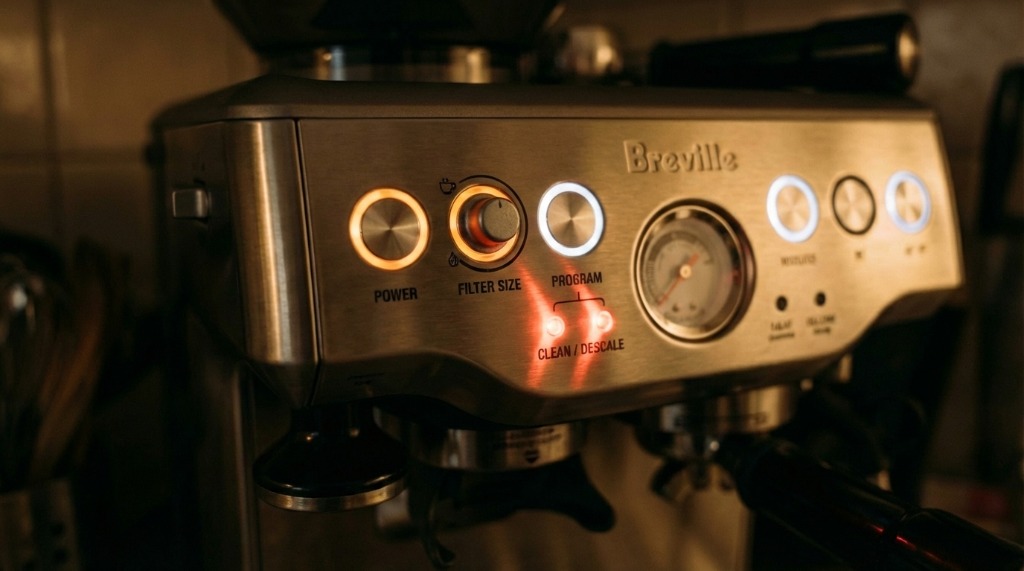 Descale warning light illuminated