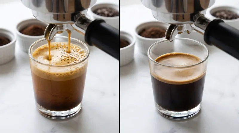 Fresh vs stale espresso extraction comparison