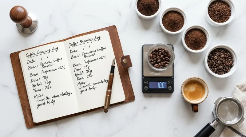 Coffee brewing log and notes