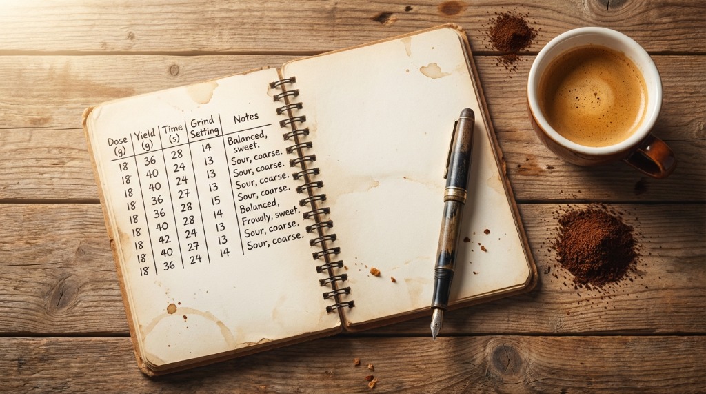 Espresso Dial-in Log Notebook