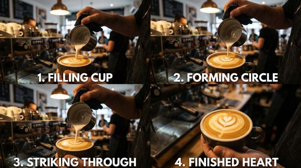 Step-by-Step Heart Latte Art Guide