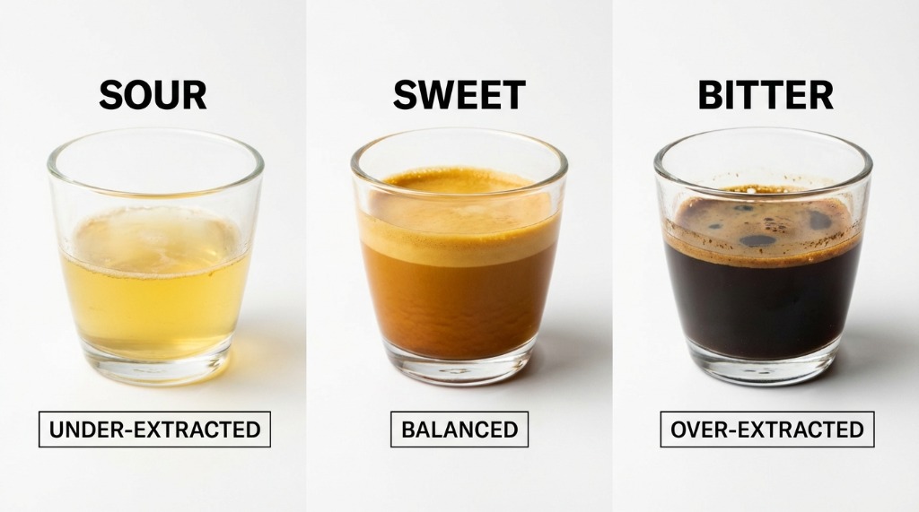 Light Roast Espresso Extraction Stages Comparison
