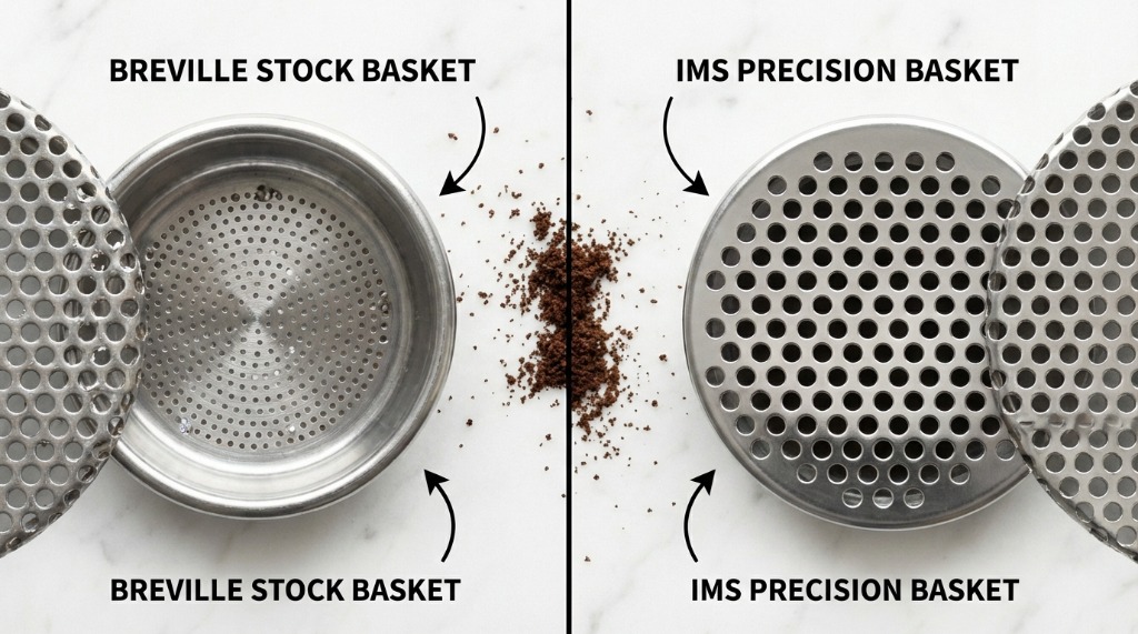 Breville Stock vs. IMS Precision Basket Comparison